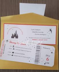 Faire Part Disney Billet Amour Mariage Billet Passeport Disney Disneyland Chateau Feeclochette Fairepart Invitations Disney Faire Part Disney