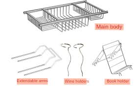 There may be cheaper options on compare with similar items. Amazon Com Ipegtop Stainless Steel Bathtub Caddy Tray Over Bath Tub Racks Shower Organizer With Extending Sides Removable Wine Glass Book Holder Home Kitchen