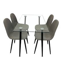 It features a metal frame with legs that have a powder coated finish that'll increase its lifespan and lessen smudges. Latest Designs Round Glass Top Metal Dining Table 4 Chairs Set Buy Dining Table 4 Chairs Set Glass Top Metal Dining Table Set Round Dining Table Set Product On Alibaba Com
