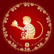 Chinese New Year Golden Monkey Background Chinese New Year Golden Monkey On Red Sponsored Golden Yea Monkey Background Backgrounds Red Chinese New Year