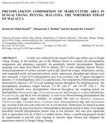 Vol 23 no 2 (2021): Malaysian Journal Of Science
