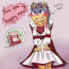 Last night (beer fear) countryhumans canrus (canada x russia). Countryhumans 18 5 Country Art Ukraine Human Flag