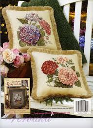 154 Gavrucha Cvetochnaya Podushka Roza Vyshivka Krestom Podushki