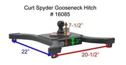 Check spelling or type a new query. Dimensions Of The Curt Spyder Gooseneck Trailer Hitch 16085 Etrailer Com