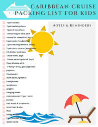 caribbean cruise packing list for kids dash of sanity