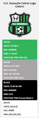 49 transparent png illustrations and cipart matching sassuolo. U S Sassuolo Calcio Team Colors Hex Rgb Cmyk Pantone Color Codes Of Sports Teams