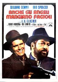 A fight scene from the movie; Auch Die Engel Essen Bohnen Bud Spencer Terence Hill Datenbank