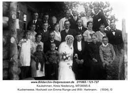 Kuckerneese Hochzeit Von Emma Runge Und Willi Hartmann Ostpreussen Preussen Bilder