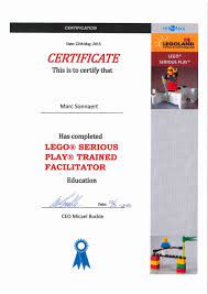 When i run the command noted in the link, i get the following: Certificate Lego Serious Play