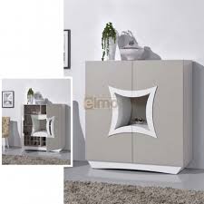 Meuble italien design,meuble laqué blanc,meuble blanc laqué. Meuble Bar 2 Portes Design Moderne Laque Bicolore