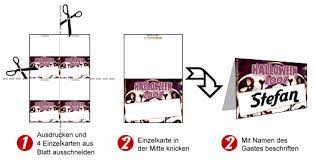 Um tischkarten ausdrucken zu können, brauchen sie natürlich zunächst einmal geeignetes tischkartenpapier. Kostenlose Tischkarten Halloween Party Tipps Und Dekoration Von Halloweenies De