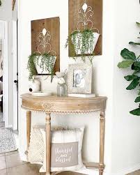 A chic and sleek sofa table instantly revives your space with its attractive silhouette. Farmhouse Entryway Table Ideas To Dazzle Your Guests Farmhousehub