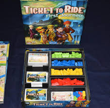 The youngest player goes first (which means i always go last in my household!). Ticket To Ride First Journey Insert Here