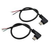 3Pcs 90 Degree USB Type C Male Plug 2/4 Pin to Bare Wire Open End Power Cord 5V USB-C Plug Supply Charging Cable DIY Repair 25CM - AliExpress