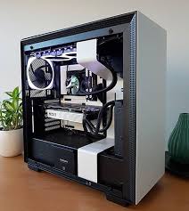 Black And White Pc Build Rgb Nzxt H500 Build Black Nzxt H500 Build In 2020 Gaming Room Setup Computer Setup Custom Gaming Computer