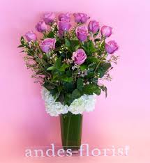 90cm magnolia artificial flowers long stem fake magnolia silk vase flowers arrangment orchid for home hotel garden wedding decor. Lana Dozen Long Stem Lavender Roses In A Tall Vase By Andes Florist