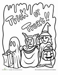 Your colorful halloween masterpiece with friends and family! Trick Or Treat Worksheet Education Com