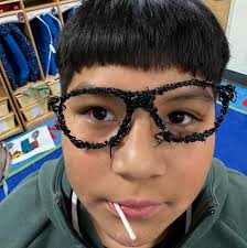 We LOVE the glasses designs that our 3-D Art club in our Kids Korner East  after school at Sam Field came up using 3-D pens!
