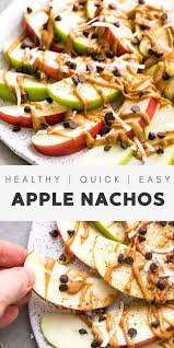 Healthy Apple Nachos Recipe Keep It Light And Healthy With This Easy Snack Idea Perfectly Acceptable For Bre Healthy Vegan Snacks Kids Cooking Recipes Food