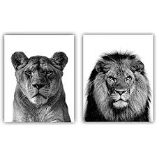 Best lioness quotes selected by thousands of our users! Amazon Com Wild Animals Black And White Lioness Male Lion Inspirational Words Quote Art Painting Set Of 2 8 X10 Canvas Picture Large Safari Wall Art Print Poster For Office Or Room Home Decor No