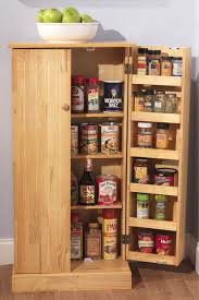 Songmics cabinet shelf organizers, set of 4 kitchen counter shelves, stackable, expandable spice racks, metal and bamboo, white and natural mdesign modern metal square kitchen cabinet, pantry, countertop organizer storage shelves for kitchen cabinets, countertops, pantry. Tall Kitchen Cabinet Storage Food Pantry Organizer Wooden Shelf Cupboard Shelves Cabinets Cupboards Furniture