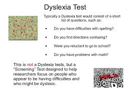 The clench\relax thing was great for college; Dyslexia Test