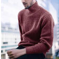 Ce pull se porte près du corps, n'hésitez pas à prendre une taille au dessus si vous êtes grand et fin. Hommes Col Roule Pull Tricote Pull Hiver Epais Chaud Pull Haut Tricot Herren Kleidung Accessoires
