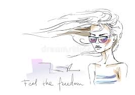 Gaat van de hak op de tak, komt moeilijk op woorden, is minder goed te verstaan, maar heeft zoveel te vertellen!. Tekening Een Meisje Met Lang Haar Stock Illustrations Vectors Clipart 2 820 Stock Illustrations