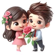 Red Roses And Couple In Love For Rose Day Greeting, Love, Cute, Charming  PNG Transparent Image and Clipart for Free Download