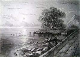 Pencil Drawings Drawing Evening On The Old Quay Kulagin Oleg Pencil Drawings Landscape Sketch Pencil Drawing Tutorials