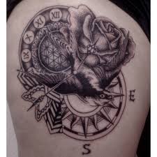 Tatouage Rose Des Vents Fleur Depressionen Hilfe