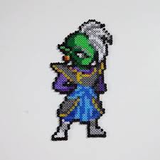 Zamasu H 12cm X L 6cm Beads 813 2 5mm Hama Beads Sprite Sur Deviant Art Credits Sprite Sheet Thekrillmas Bead Art Dragon Ball Art Pixel Art Characters