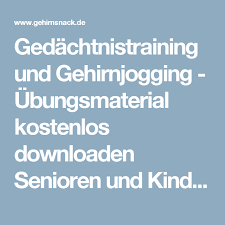 Die übungen zum gehirnjogging und die kostenlosen denkspiele bieten abwechslungsreiches. Gedachtnistraining Und Gehirnjogging Ubungsmaterial Kostenlos Downloaden Senioren Und Kinder Gehirn Jogging Senioren Spiele Fur Senioren