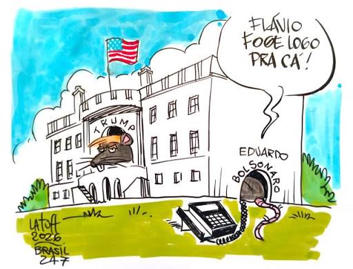 Fuga - Por Carlos Latuff