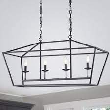 Shop for rectangular modern chandeliers and the best in modern furniture. Modern Farmhouse 6 Lights Linear Island Chandelier Rectangle Frame Hanging Ceiling Lighting L 23 6 X W 12 6 X H 14 5 Crown Crystal Technologies