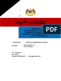 Contoh myportfolio pembantu operasi n11. Contoh Myportfolio Pembantu Tadbir N19