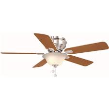 From the casa vieja® metro ceiling fans collection, the brushed nickel finish design comes with three tapered blades and an integrated led light. Hampton Bay Part Yg204i Bn D Hampton Bay Hawkins 44 In Indoor Brushed Nickel Ceiling Fan With Light Kit Ceiling Fans Home Depot Pro