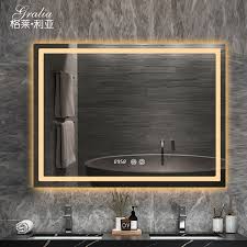 Experts suggest favoring a lighted mirror with silver plating over copper or other coatings because silver is one of the most opaque materials and, therefore, reflects light better than any other material for a clearer image. China Customized Size Illuminated Waterproof Led Bathroom Light Mirror With Bluetooth Music Ip44 Touch On Off Dimmer Bluetooth China Smart Mirror Backlit Bathroom Mirror