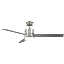 Hampton Bay Madison 52 In Integrated Led Brushed Nickel Ceiling Fan With Light And Remote Control With Color Changing Technology Ak30a Bn The Home Depot In 2021 Ceiling Fan Ceiling Fan With