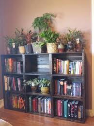 Wooden Crate Bookcase Saw Other Pins On This And Had To Do It Crates From Joanne Fabrics Stain And Sealer From Hom Home Decor Diy Home Decor Bookshelves Diy