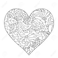 Free, printable coloring pages for adults that are not only fun but extremely relaxing. Hand Drawn Flower Heart For Adult Anti Stress Coloring Page With High Details Isolated On White Background Pattern For Relax And Meditation Royalty Free Cliparts Vectors And Stock Illustration Image 99850136