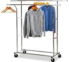 Sold by decobros direct and ships from amazon fulfillment. Supreme Commercial Grade Double Rail Clothing Garment Rack Chrome Contemporary Clothes Racks By Brawbuy Deals Houzz