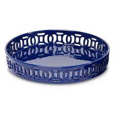 Serve up your most delicious dishes with this threshold hammered aluminum rectangular serving tray. Threshold Navy Decorative Ceramic Tray