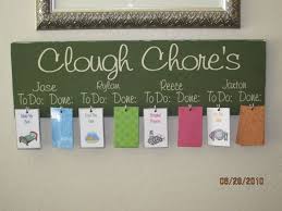 Laminated Chore Cards Made From Scrapbook Paper For The