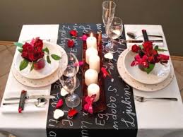 Idea Table Runner With Fav Song Lyrics Fav Line In A Movie Etc Valentine Day Table Decorations Romantic Dinner Tables Valentine Dinner