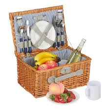 Die besten produkte der region werden für ihren picknickkorb zusammengestellt, damit sie den geschmack der region kennenlernen. Relaxdays Picknickkorb Picknickkorb Fur 4 Personen Online Kaufen Otto
