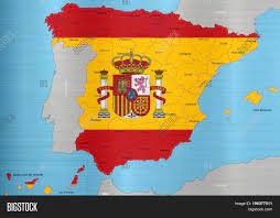 Spain flag spanish la liga country football europe symbol nation saudi arabia. Spain Flag Map Regions Image Photo Free Trial Bigstock