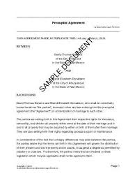 Download our draft separation agreement and edit yourself. Sample Prenup Free Printable Documents Prenuptial Agreement Separation Agreement Template Prenuptial