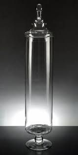 Vintage clear glass apothecary jar with cover. Tall Clear Glass Apothecary Jar 22in Glass Apothecary Jars Apothecary Jars Glass Bell Jar