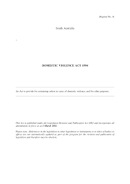 Guidelines on police response procedures in domestic violence cases. Https Www Legislation Sa Gov Au Lz C A Domestic 20violence 20act 201994 2004 06 30 1994 22 Pdf